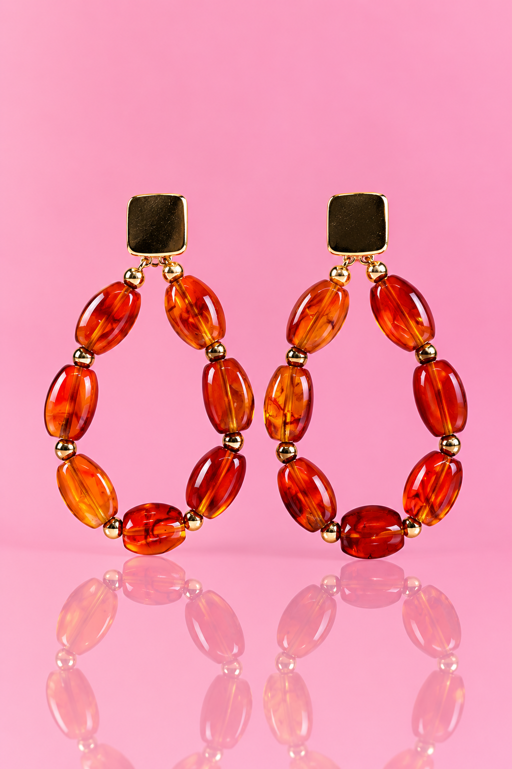 Boucle d'oreille Ambre