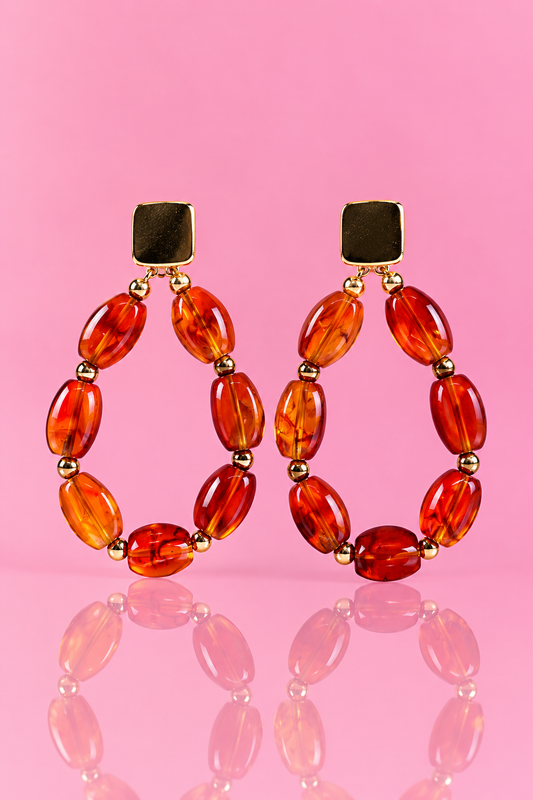 Boucle d'oreille Ambre