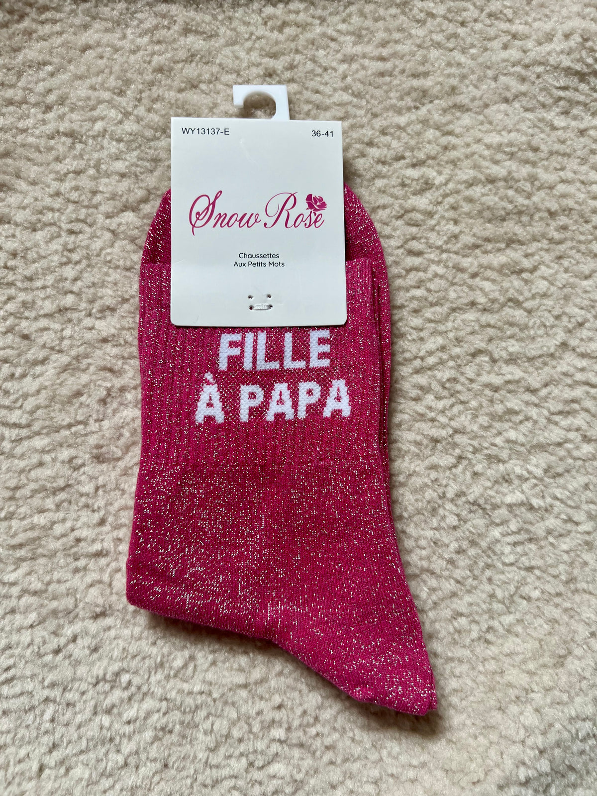 Chaussettes Brillantes "FILLE À PAPA"