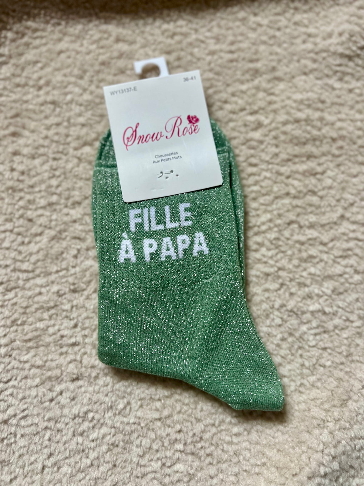 Chaussettes Brillantes "FILLE À PAPA"