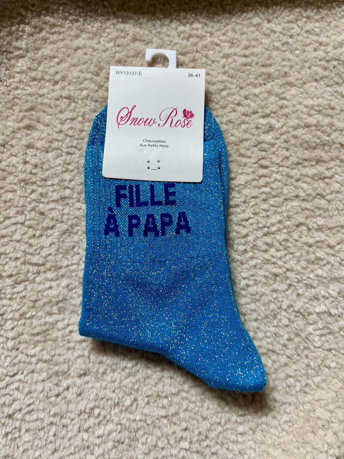 Chaussettes Brillantes "FILLE À PAPA"