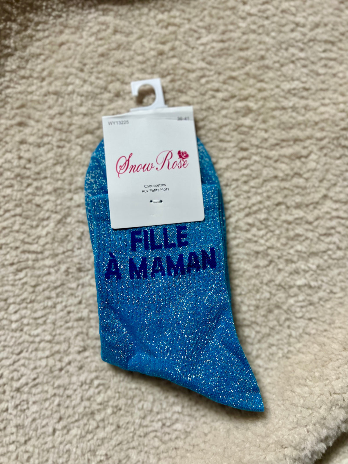 Chaussettes Brillantes "FILLE À MAMAN"