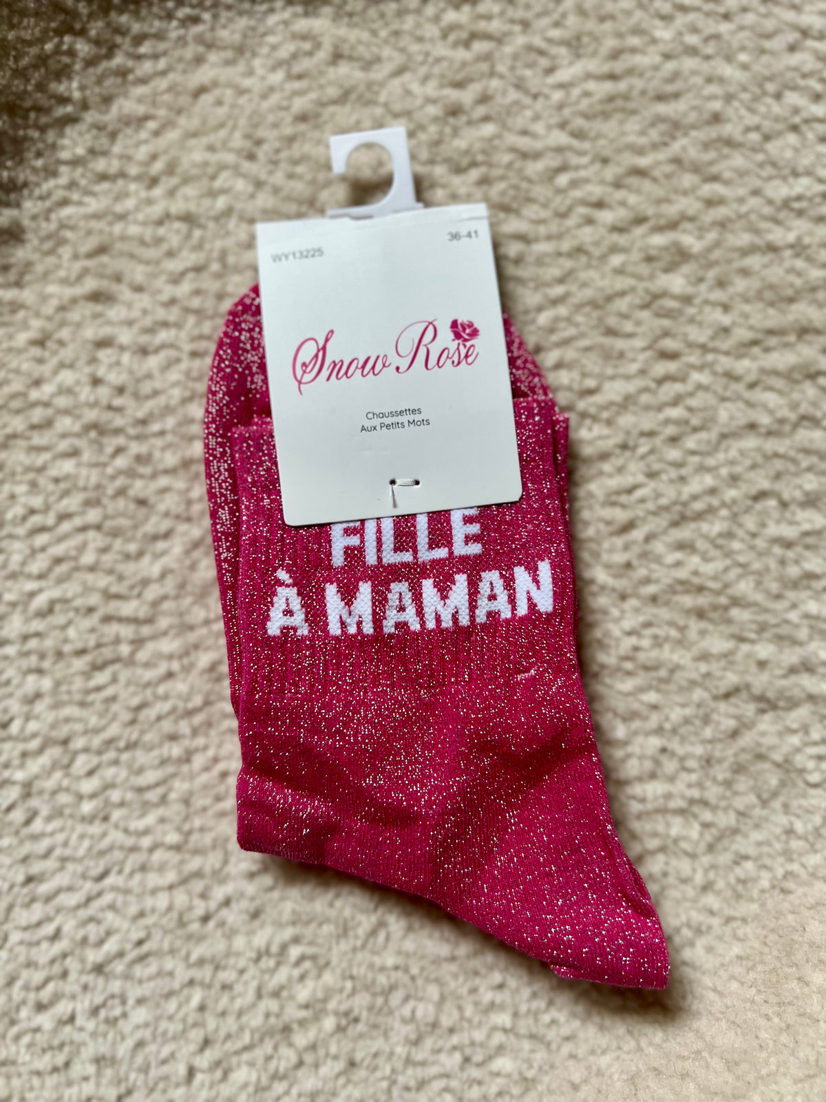 Chaussettes Brillantes "FILLE À MAMAN"