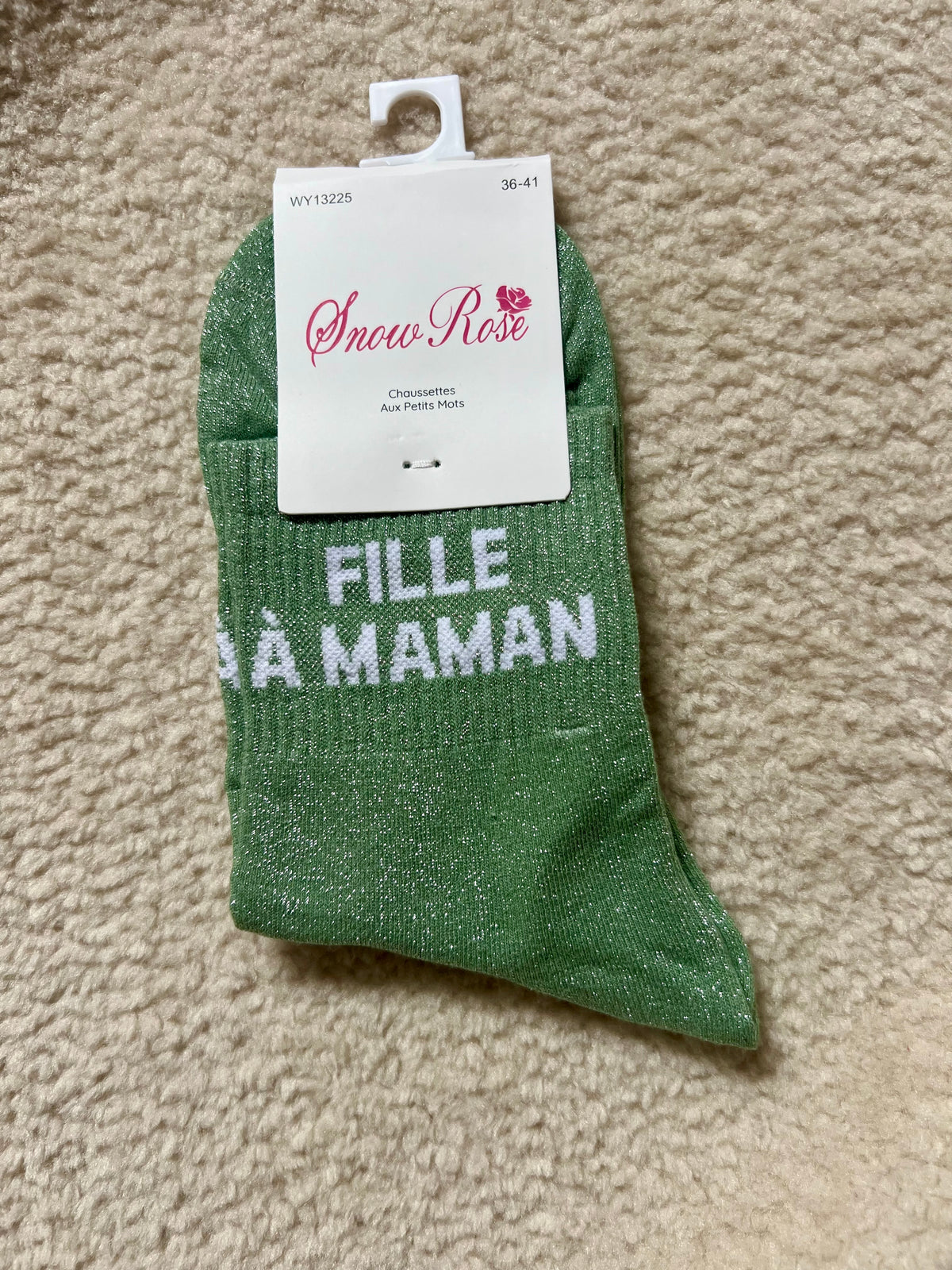 Chaussettes Brillantes "FILLE À MAMAN"