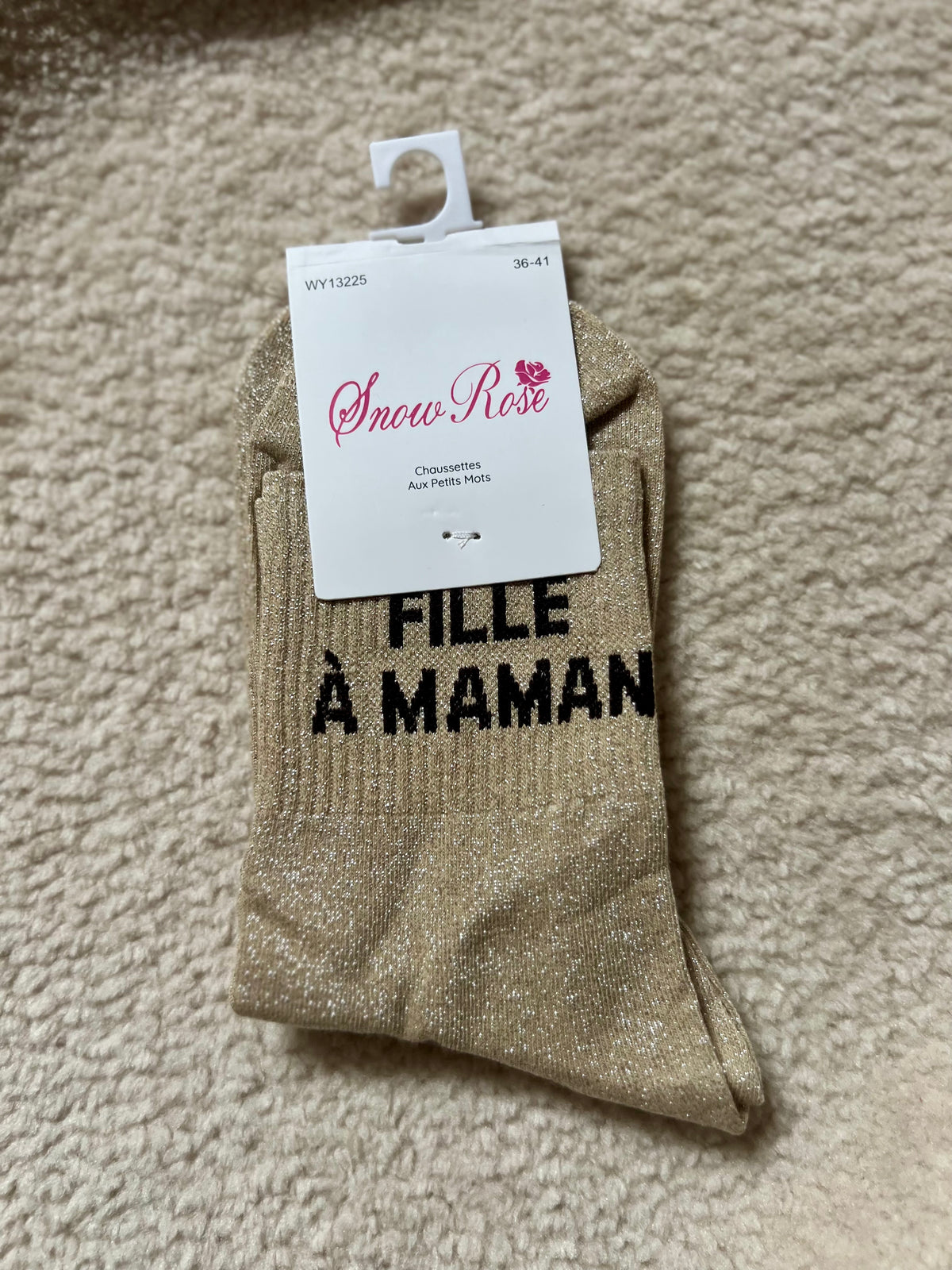 Chaussettes Brillantes "FILLE À MAMAN"